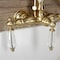 Aqua Vintage Wall Mount Clawfoot Tub Faucet, Brushed Brass AE7T7WLL - alternate 4